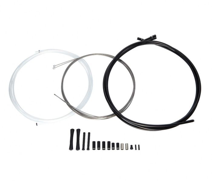 SRAM SlickWire Pro Ext Long Road Brake Cable Kit 5mm Black (1x1350mm, 1x2750mm 1.5mm pol SS cables, 5mm Kevlar® reinforced linear strand housing,ferrules,end caps,frame protectors)