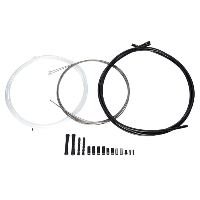 Трос SRAM SlickWire Pro Road/MTB Shift Cable Kit 4mm Black (2x2300mm 1.1mm elite cable, 4mm reinforced linear strand & 5mm seal system housing, ferrules, end caps, frame protectors)