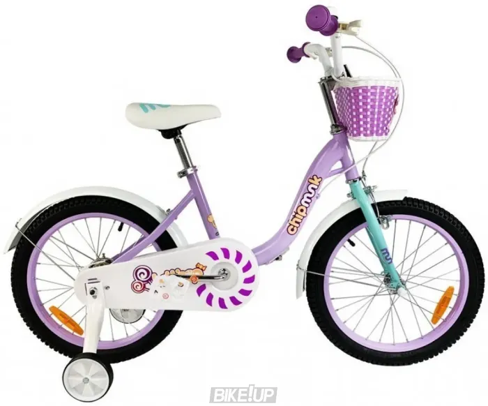 Велосипед дитячий 14" ROYALBABY Chipmunk MM Girls OFFICIAL UA Фіолетовий