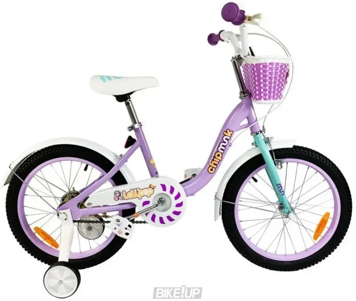 Велосипед дитячий 16" ROYALBABY Chipmunk MM Girls OFFICIAL UA Фіолетовий