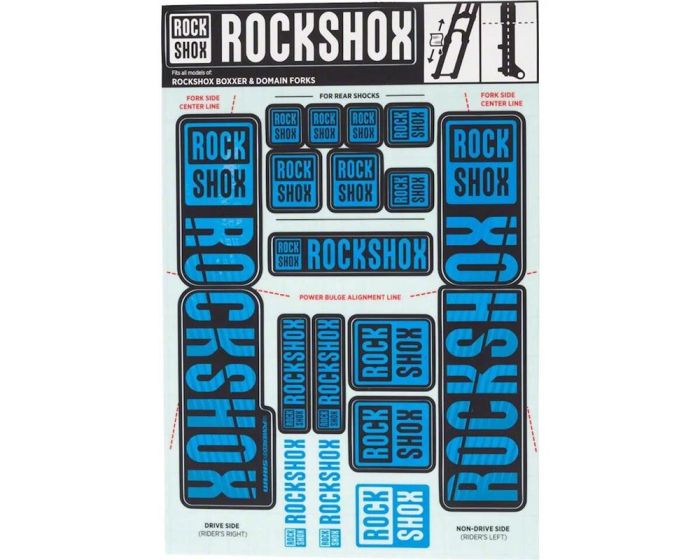 Набір наліпок RockShox KIT 35MM DC WATER BLU