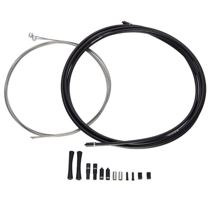 SRAM SlickWire Pro MTB Brake Cable Kit 5mm Black (1x1350mm, 1x2350mm 1.5mm pol SS cables, 5mm Kevlar® reinforced linear strand housing, ferrules, end caps, frame protectors)