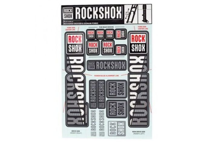 Набір наліпок RockShox KIT 35MM DC SILVER/ DFB BXR