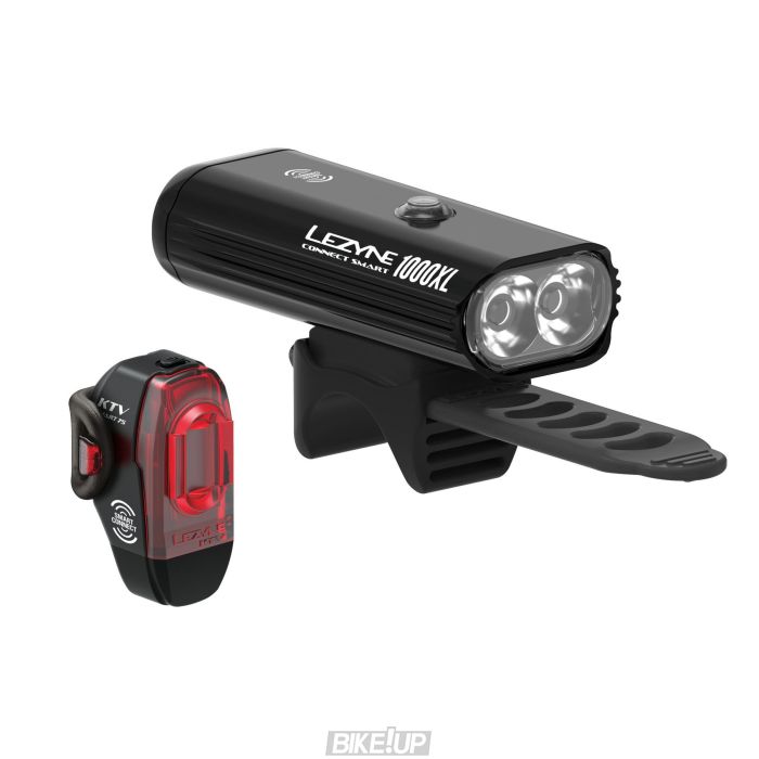 Комплект світла Lezyne CONNECT SMART 1000XL / KTV SMART PAIR Чорний 1000/75 люменів Y13