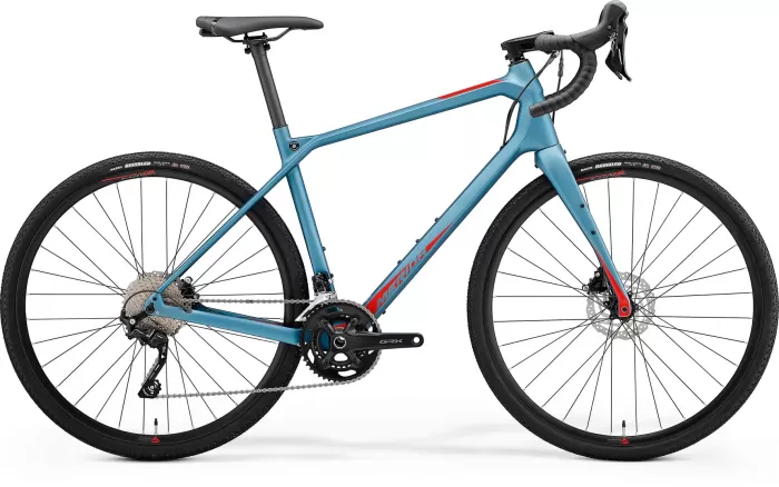 Велосипед гревел 28" MERIDA SILEX 4000 Matt Steel Blue Glossy Red