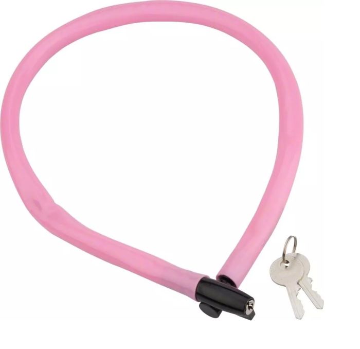 велозамок кабель KRYPTONITE KEEPER 665 6x65 рожевий кодовий замок