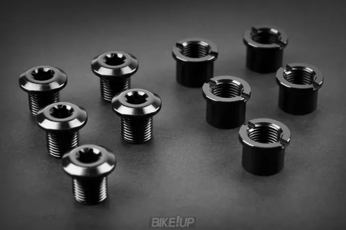 Набір бонок absoluteBLACK 5 x Short Bolts + nuts чорні BOLT5S