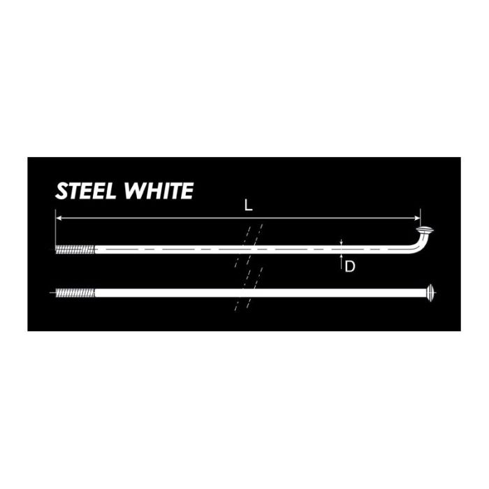 Спиці Mach1 Steel White білий 2/260/ 100 шт