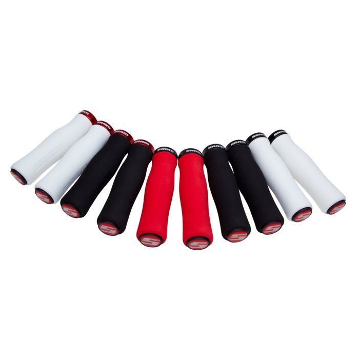 Гріпси SRAM Locking Grips Contour Foam 129mm Red with Single Black Clamp and End Plugs